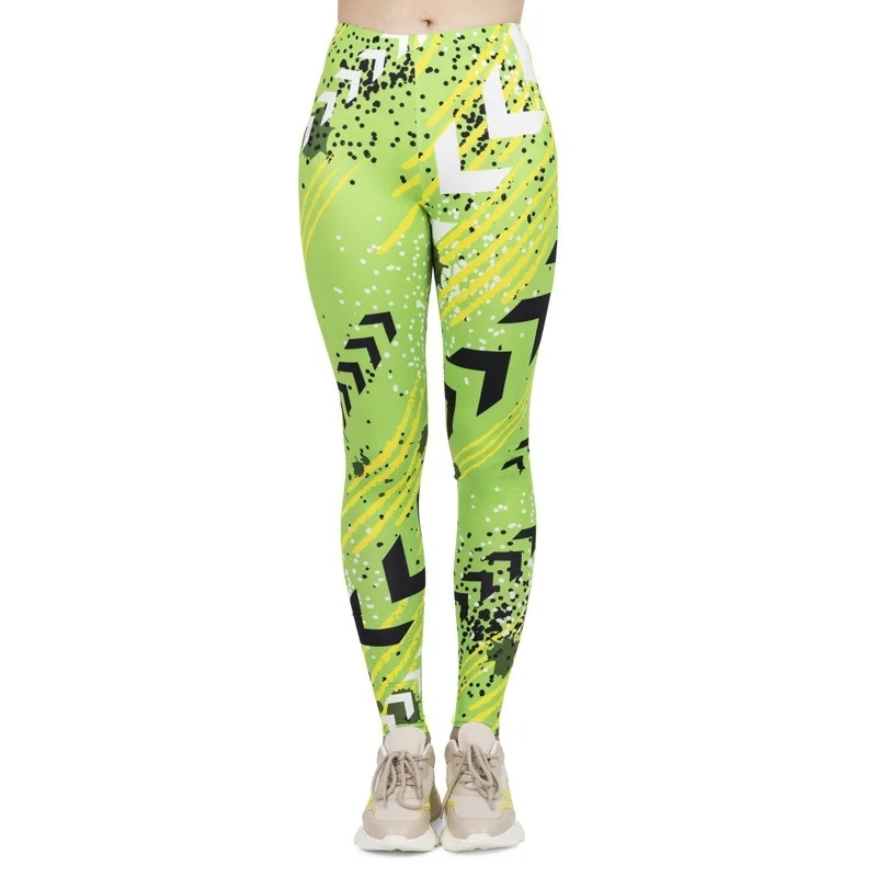 Slim Digital Printed Leggings for Women, High Waist, Casual, Push Up, Sport Workout, Fitness, Gym, Yoga Clothing, New Fashion