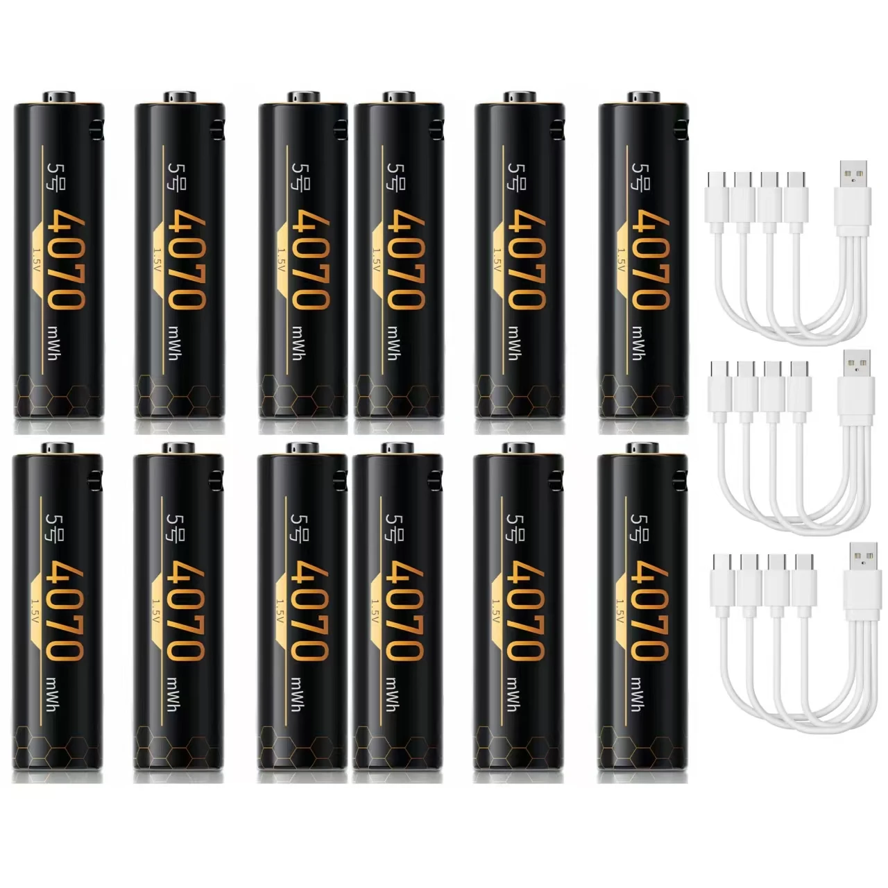 1.5V AA rechargeable battery 4070mWh USB rechargeable lithium battery electric toothbrush game controller microphone battery