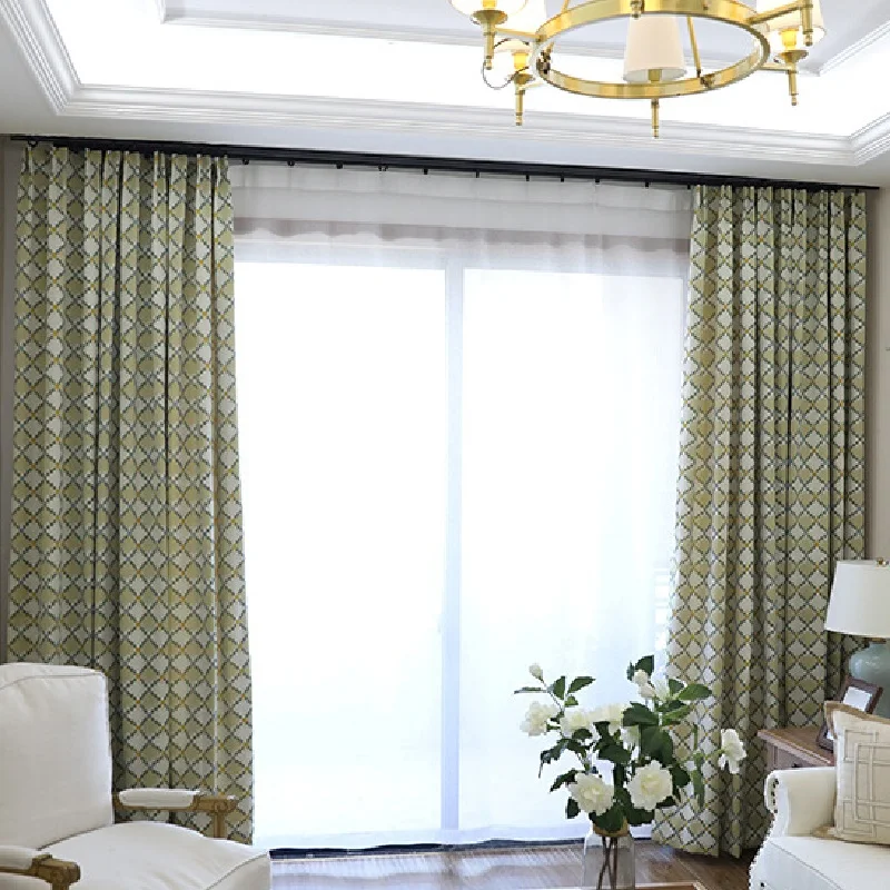 Tela de sombreado Vintage de Jacquard europeo, cortinas transparentes elegantes de lujo de tamaño personalizado para sala de estar, comedor, puerta del dormitorio, moda