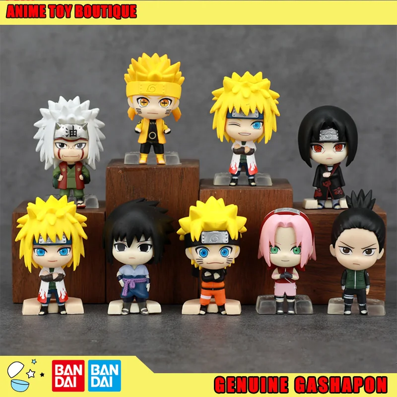 

Bandai Genuine NARUTO Action Figure Sasuke Sakura Kakashi Shikamaru Gashapon Q-version Doll Ornament Gift Children Original