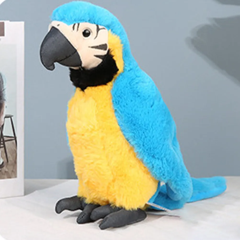 

Stuffed Animals for Kids Artificial Birds Parrot Simulation Figurine Toys Blue Small