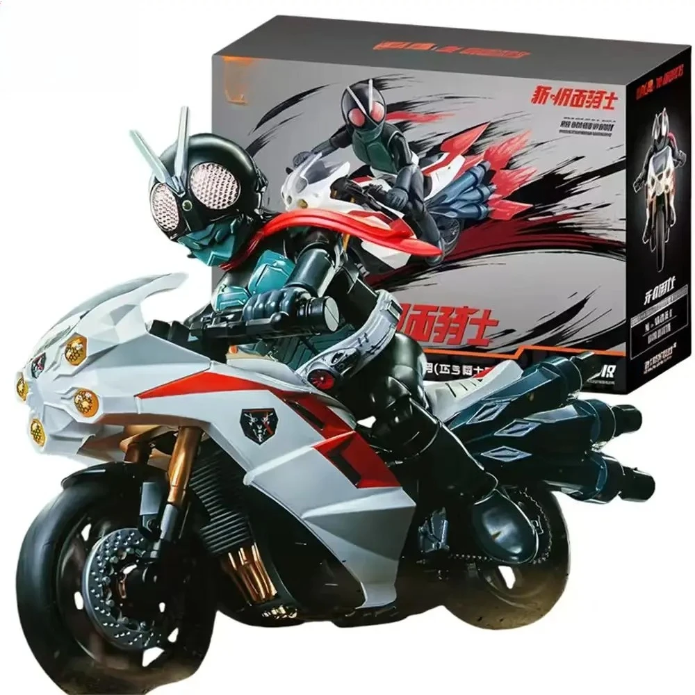 Bloks Masked Rider Action Figure e kit de modelo de motocicleta - Kuuga & Shin Kamen Rider Classic Collection Edition, presente colecionável