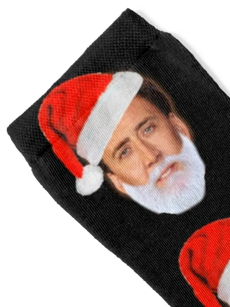 نيكولاس كيج كما سانتا - نيكولاس كيج - نيك كيج - جوارب نيك جوارب رياضية شتوية مخصصة على الموضة اليابانية للرجال والنساء #2