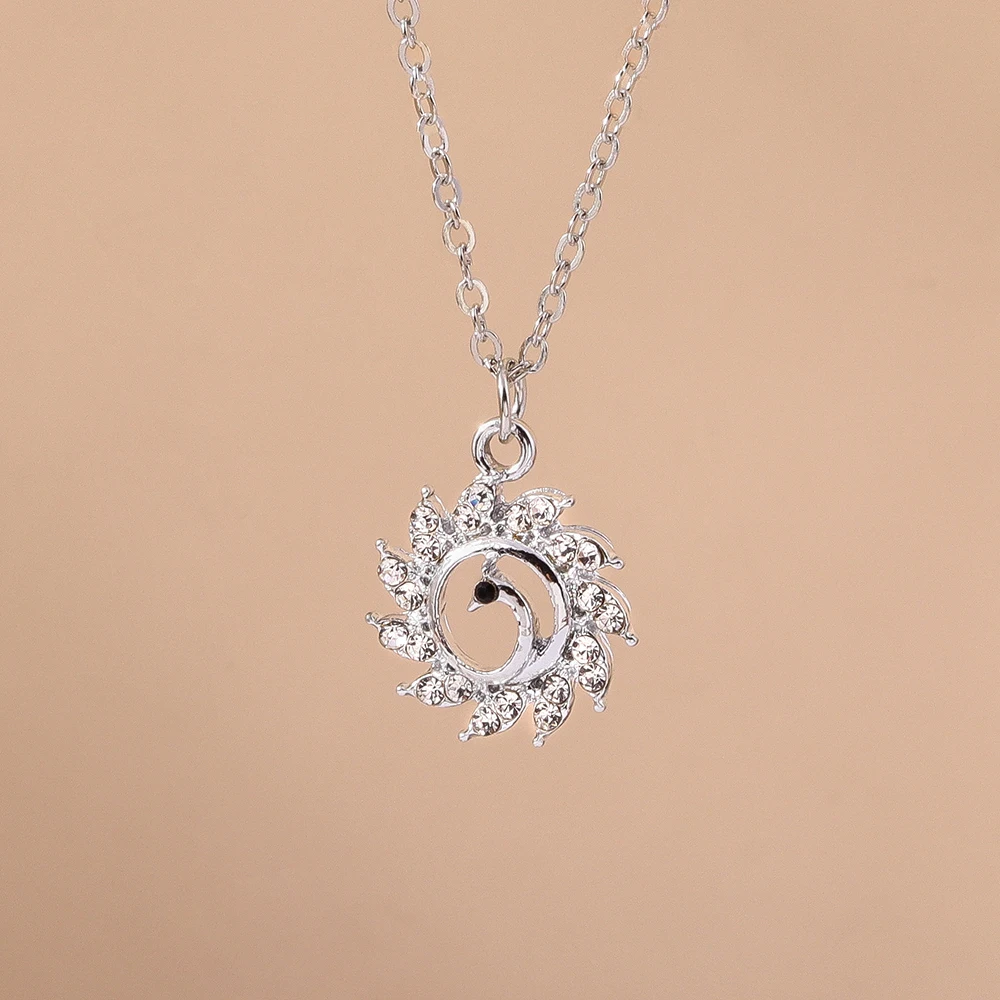 Aihua Y2K Silber Farbe Kristall Blume Katze Bär Schmetterling Bowknot Halskette für Frauen Mädchen Zarte Halskette Schmuck Geschenke – Detail 19