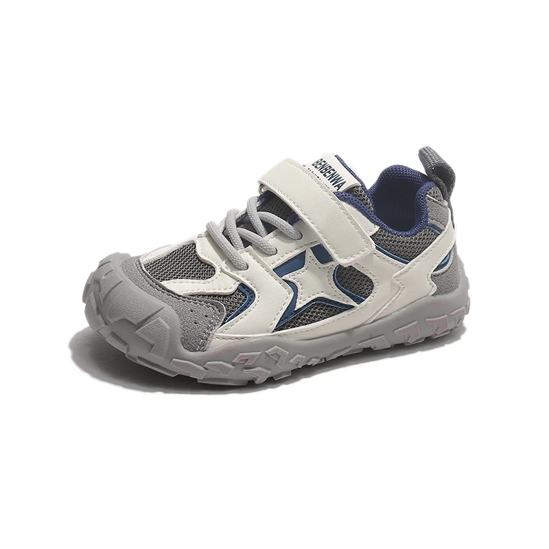 Kinder-Sneaker mit Klettverschluss, leichte Sportschuhe für Kleinkinder, Jungen und Mädchen, Frühling/Herbst, atmungsaktive Mesh-Patchwork-Schuhe – Detail 10