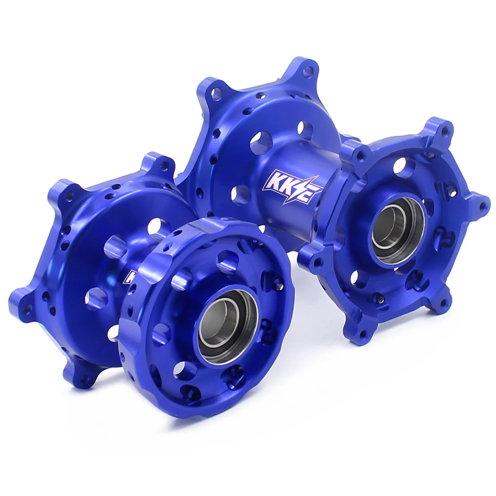 KKE Motorcycle Dirt Bike Aluminium Hub Set Compatible with YZ125/250 1999-2022  YZ250F  YZ450F 2003-2022  Blue