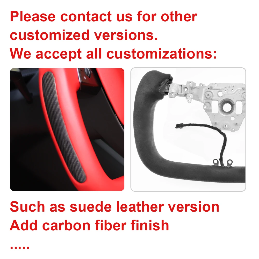 Modell YL Yoke-Lenkrad für Neues Model Y Juniper Beheizbares Yoke-Lenkrad für Tesla Personalisiertes Renn-Lederlenkrad Maßgefertigter Zubehörteil – Detail 7