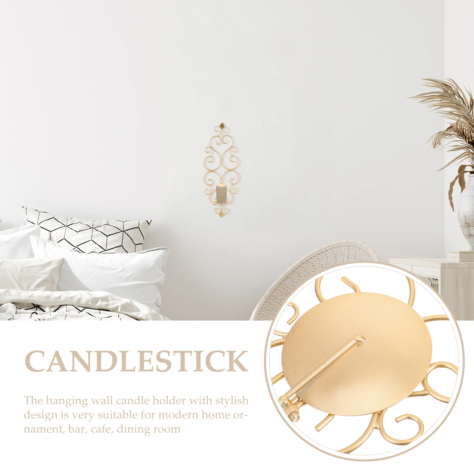 

Железный настенный держатель C, складной ароматический поднос, металлический золотой декор, подвесные кованые бра для гостиной, домашний бар, кафе
