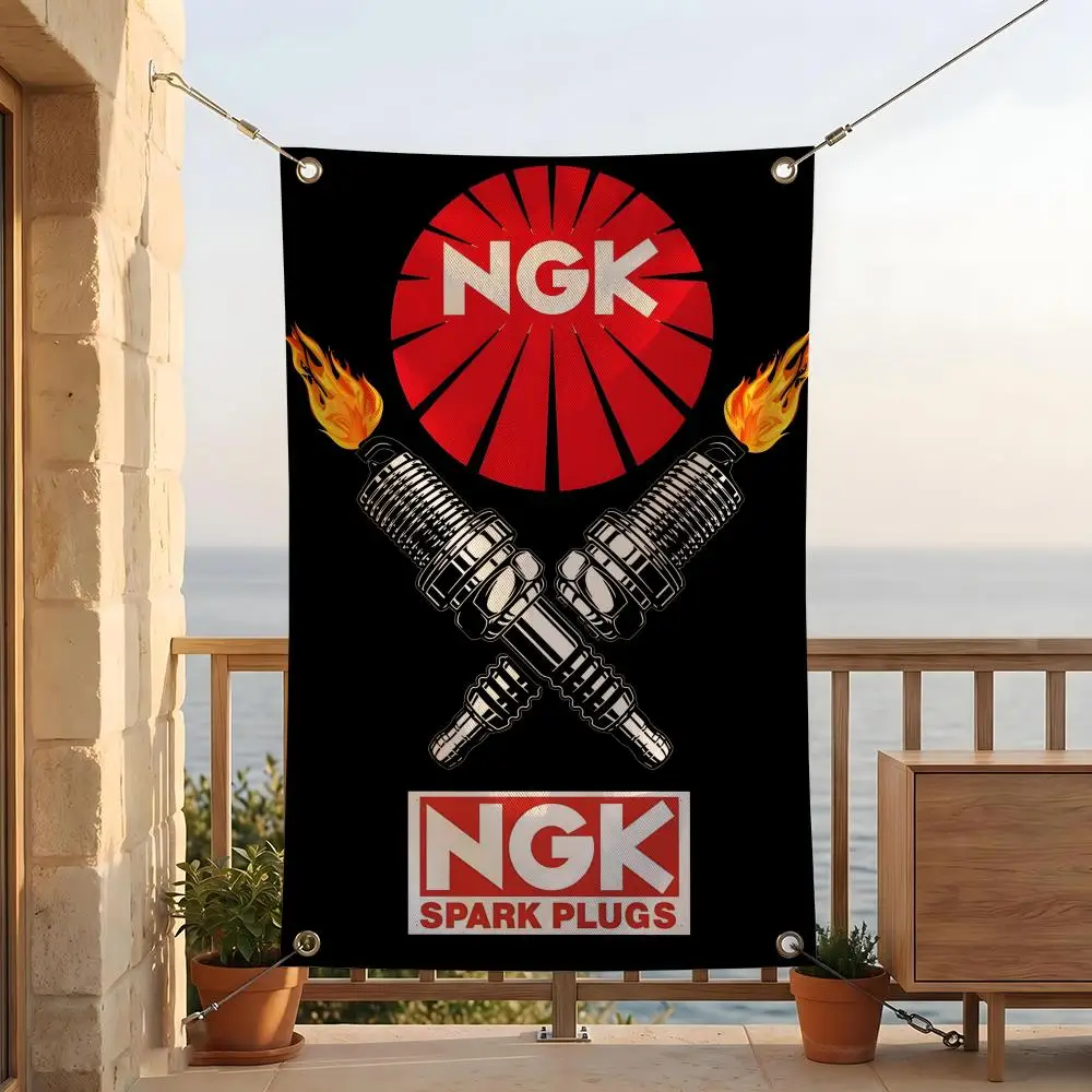 Part S-Spark P-Plugs N-NGK Flags Cozy Yard Flag 4 Grommets Waterproof Durable Lightweight