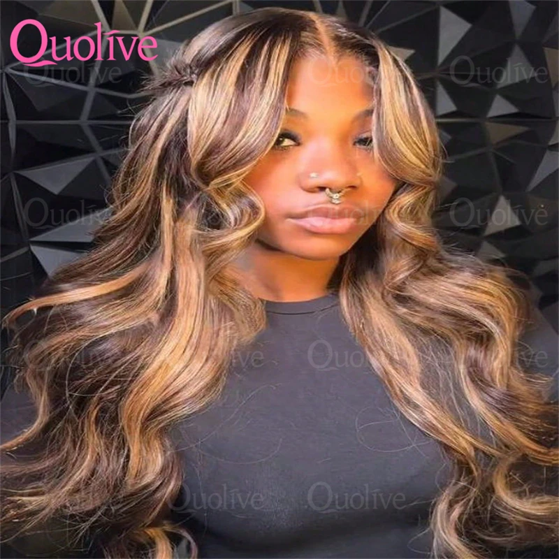 

Highlight Wig Human Hair 30 Inch Body Wave Human Hair Wigs 13x6 Hd Lace Frontal Wig 13x4 Brazilian 4/27 Colored Wigs For Women