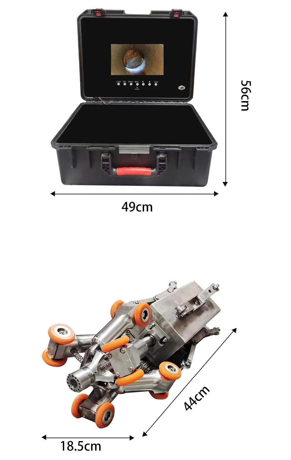 Batterie Rad Fern Pipeline Unterwasser Rohr Inspektion Roboter Kriechen Kamera