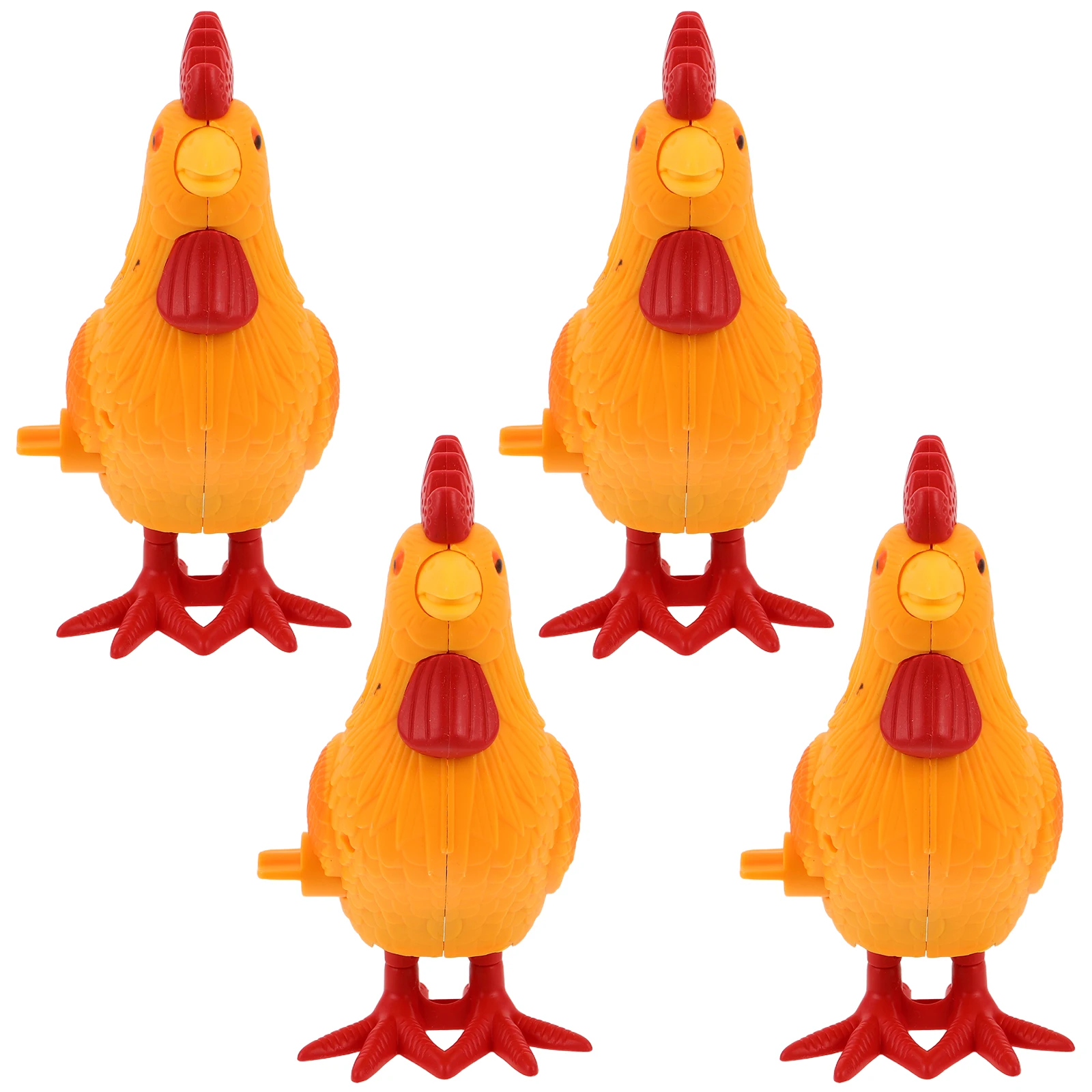 

4pcs Wind-Up Cute Clockwork Chickens Jumping Animal For Kids Toddler Wind Up Chicken Farm Animal Playset Party Favors