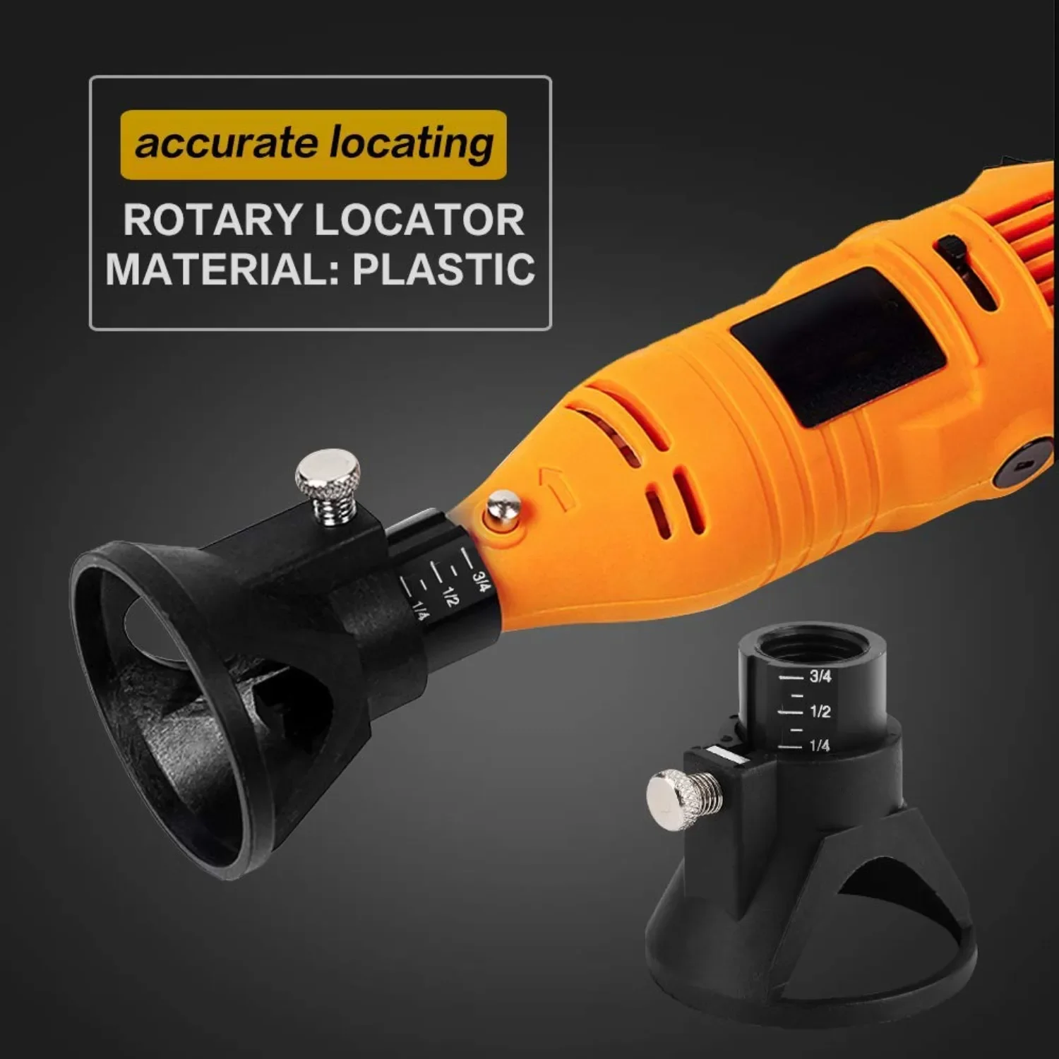 Versatile Drill & Grinder Locator - Durable Plastic, Fits M18*2mm Threads, Ideal for Electric Grinders & Rotary Tools