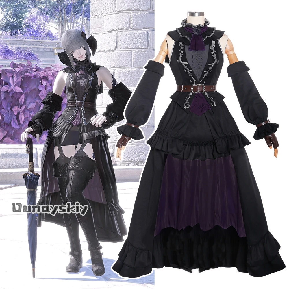 

Gaia Game Final Cosplay Fantasy Costume Medieval Retro Gothic Lolita Long Dress Anime Halloween Women's uniforms Role-playing