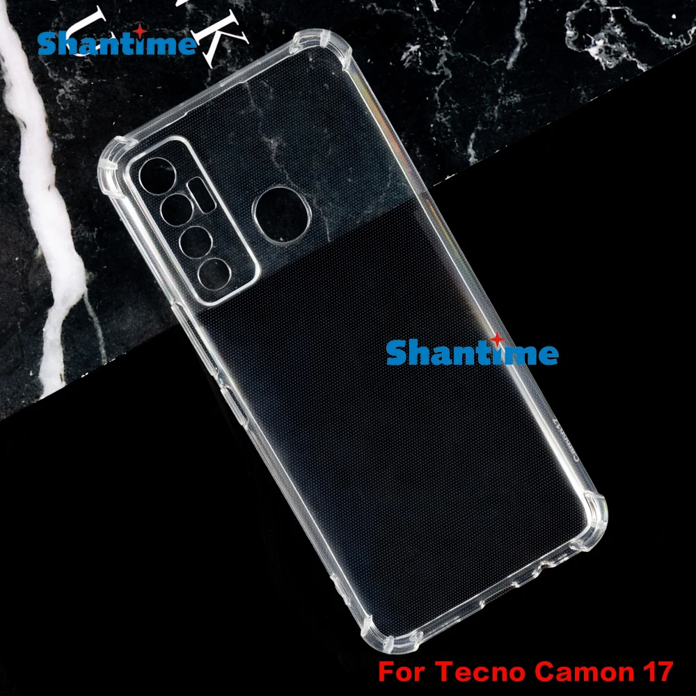 Designed for Tecno Camon 17 Case Crystal Clear, Non-Yellowing Military-Grade Drop Protection Slim Shockproof Cover