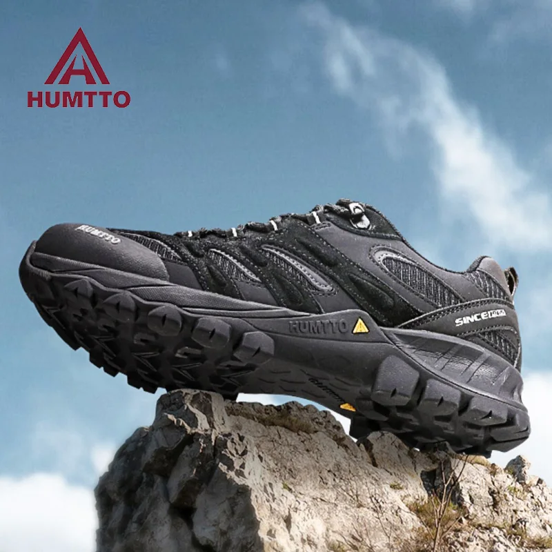 HUMTTO Waterproof hiking shoes Men Winter Men outdoor Sneakers Casual walking shoes Breathable Trainers ankle trekking boots