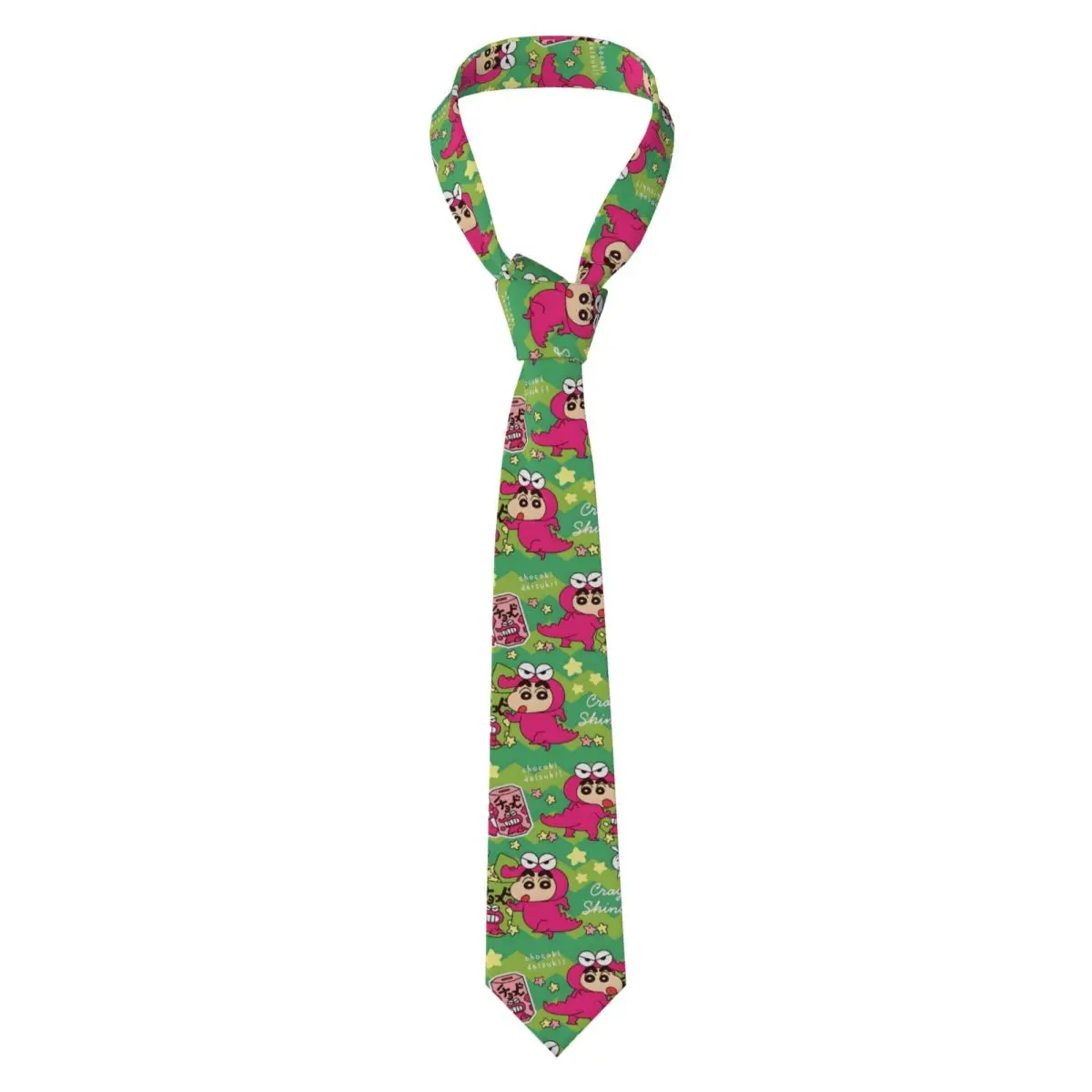 Corbata formal personalizada con crayones Shin-chanes, corbatas cómicas de seda para hombre, para boda, Gravatas