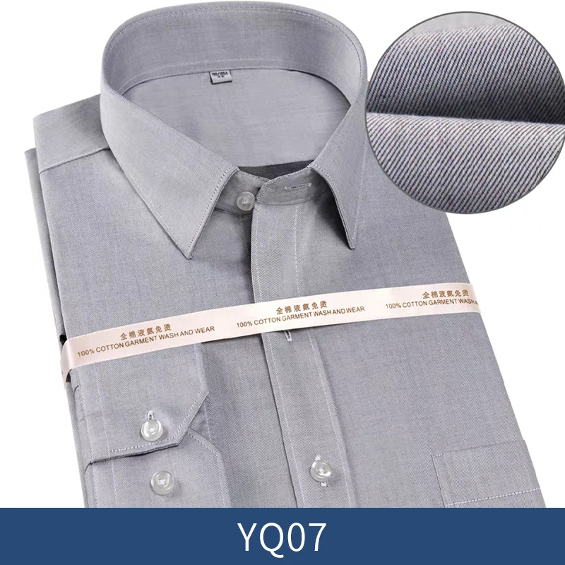 

Men's Long Sleeve Standard Fit Solid Shirt Formal Business Work Classic Office Plaid Stripe Smart Casual Shirt 100% Cotton