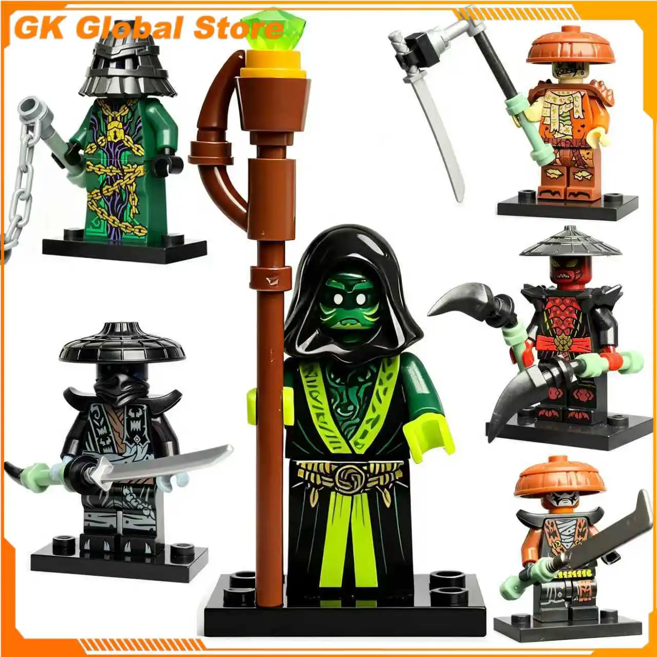 

4cm New Game Figure Ninja Perimeter Model Perimeter Model Assembling Building Blocks Desktop Decoration Ornaments Kids Gift Toys