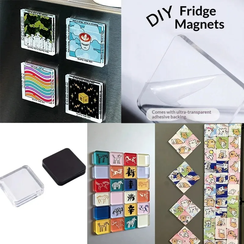 Handgefertigtes Magnetisches Kühlschrankmagneten-Materialpaket Kreatives DIY Acryl-Kühlschrankmagneten Souvenir-Geschenk – Detail 1