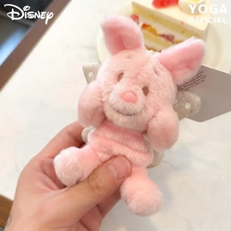 NEW Kawaii Disney Pooh Bear Piglet Eeyore Fairy Series Plush Keychain Pendant Cartoon Bag Pendant Couple Hanging Decoration Gift