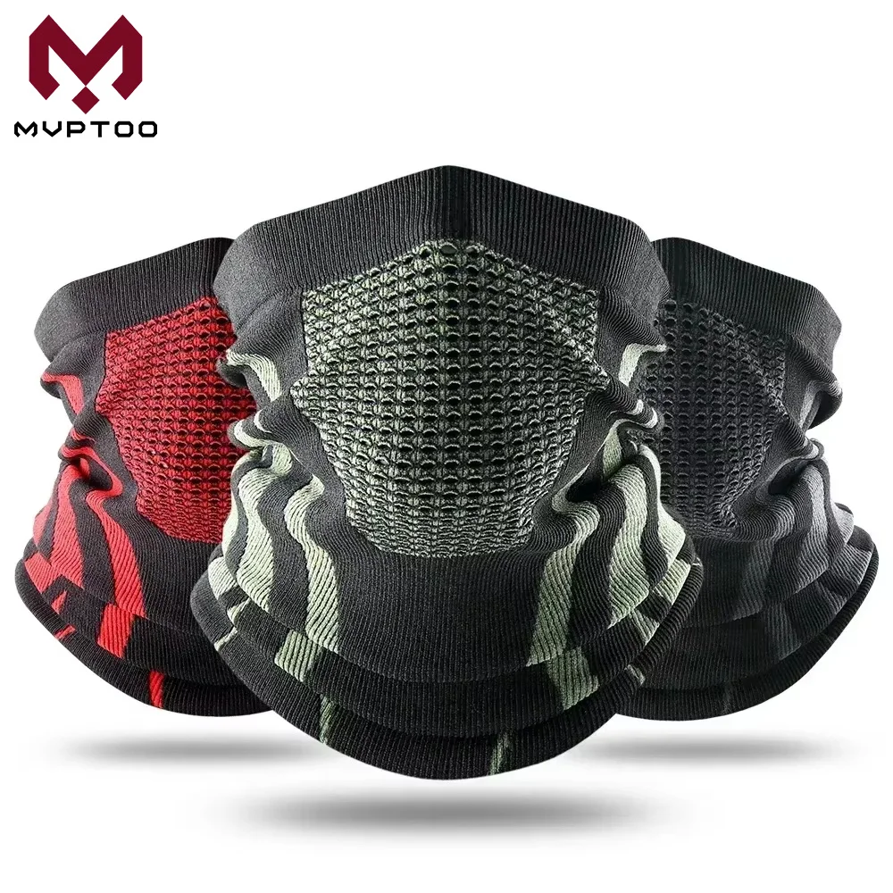 Winter Ring Tube Soft Bandana Mask Neck Gaiter Scarf Skiing Snowboard Windproof Half Face Cover Warmer Scarves Hood Women Men