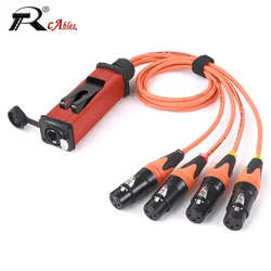 4 Channel 3Pin XLR Female to RJ45 Cat6 Ethernet Extender Network Breakout Audio Extension Cable for Live Stage,Recording Studio