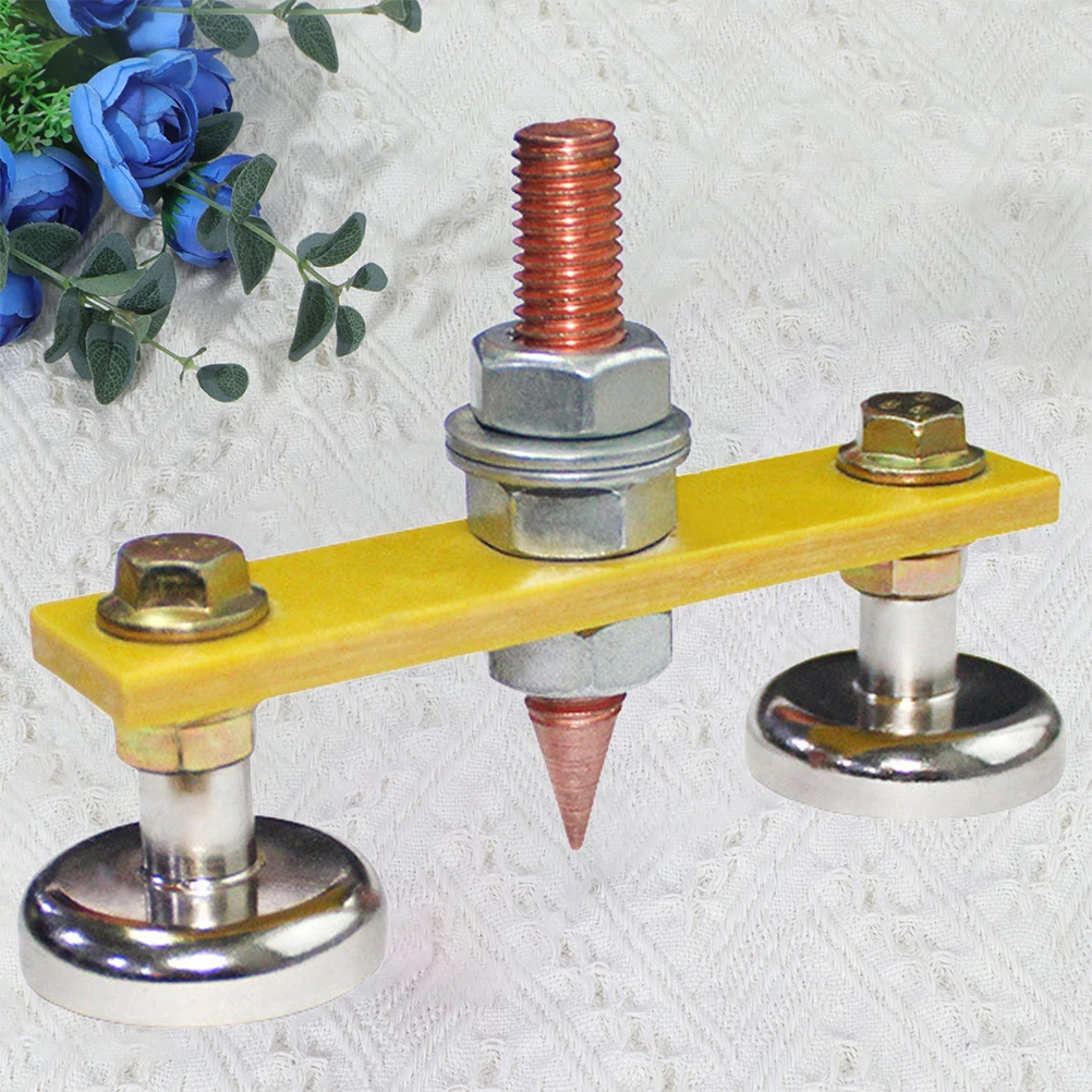 

Strong Magnetic Grounding Device for Welding Soldering Tools Durable Iron Block Fixer Quick Connect Burn Resistant Professional