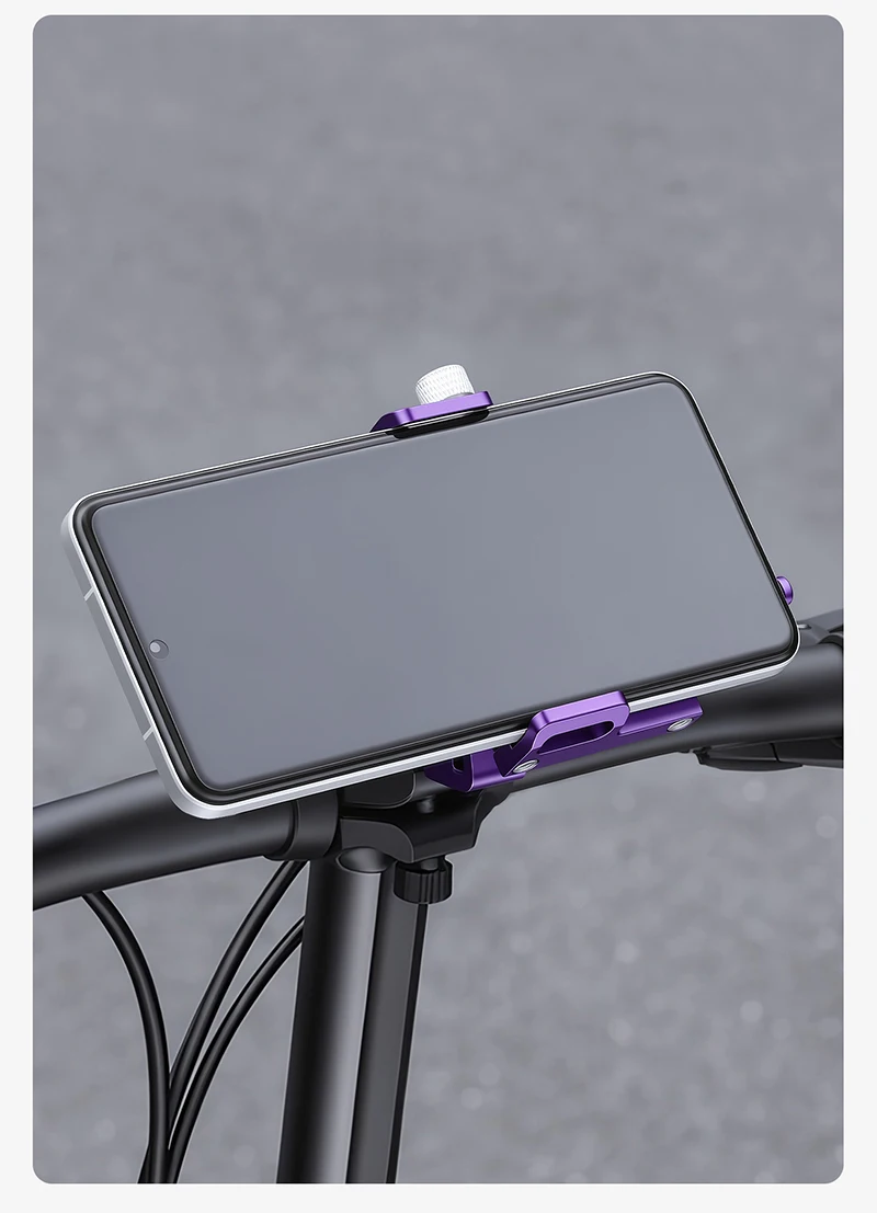 WEST BIKING Faltbare Fahrrad-Handyhalterung aus Aluminiumlegierung, 360° drehbar, Anti-Vibrations-Lenkerhalterung für Brompton Fahrradzubehör – Detail 17