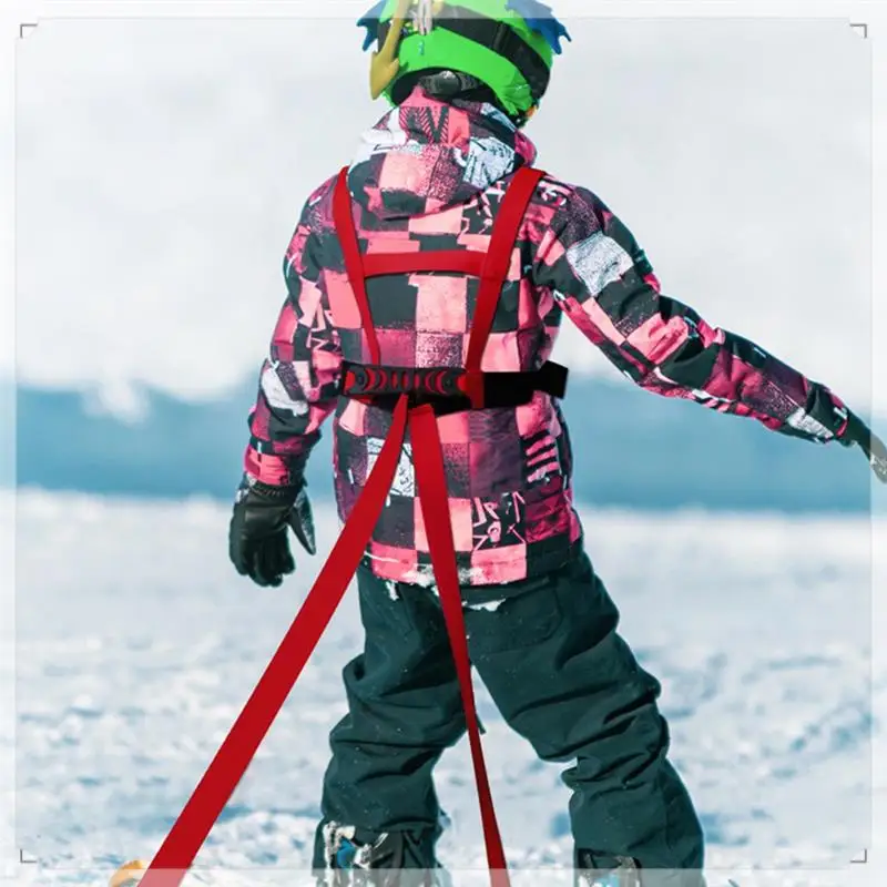

Children Ski Training Belt Safety Traction Harness Rope For Outdoor Snowboard Skating-Black Durable Easy To Use 3 Meters