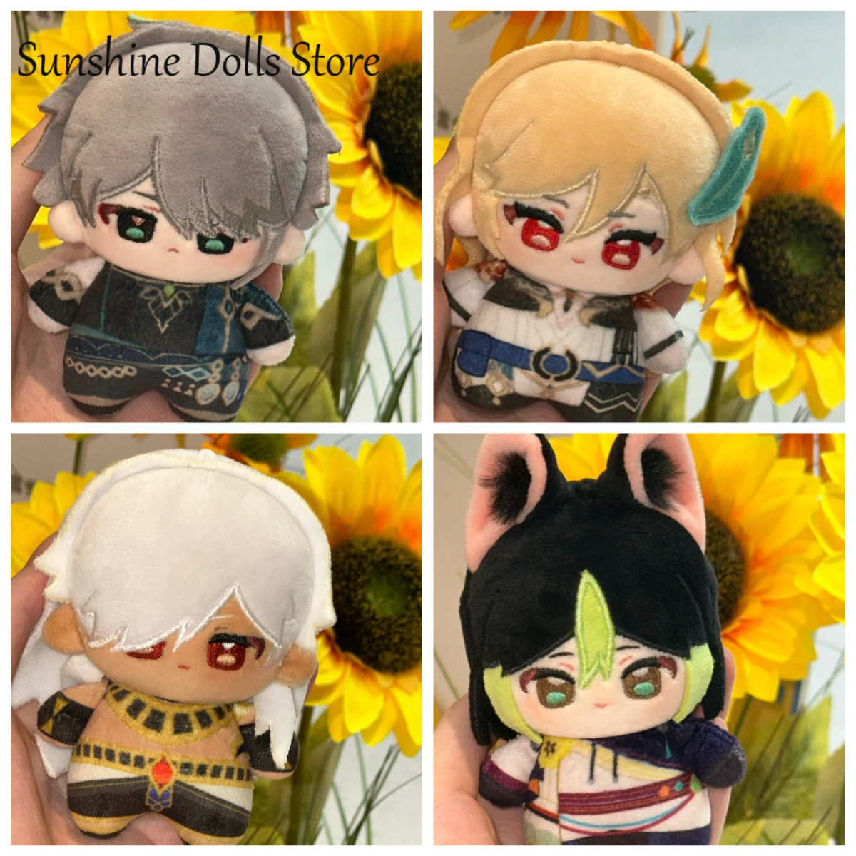 

Anime Genshin Impact Alhaitham Kaveh Cyno Tighnari Print Doll Nunu Body Plush Pendant Toys 10cm Mascot Anime Xmas Gift