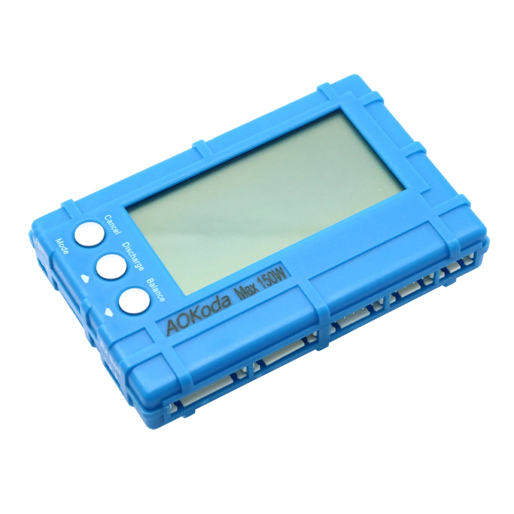 AOKoda 150W 3 in 1 RC 2s-6s Lipo Li-Fe Battery Balancer LCD + Tester misuratore di tensione + scaricatore