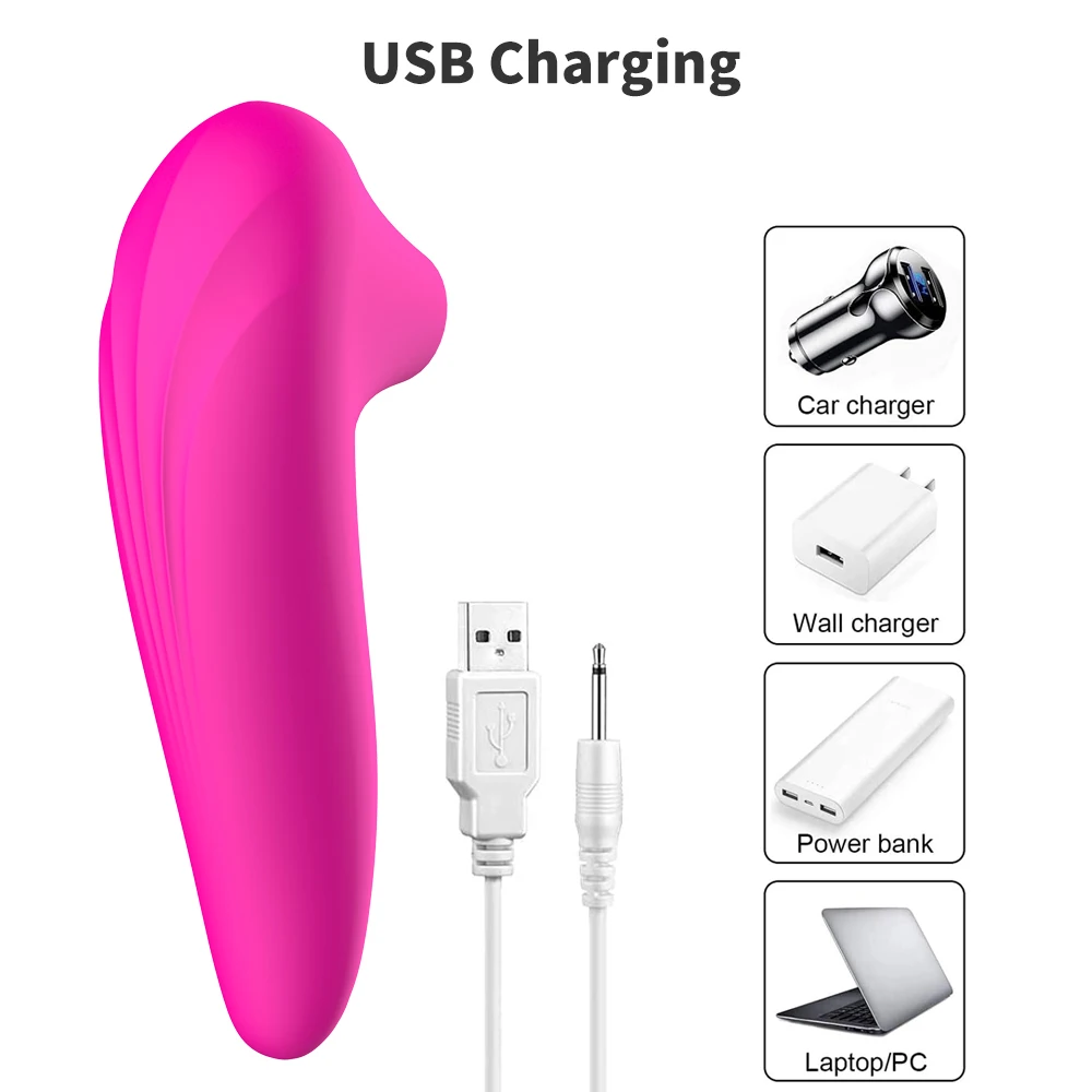 USB Silicone Vacuum Suction Vibrator, 5 Modes of Nipple and Clitoris Stimulation Masturbator, Female Adult Sex Toys, Sex Toys image 4