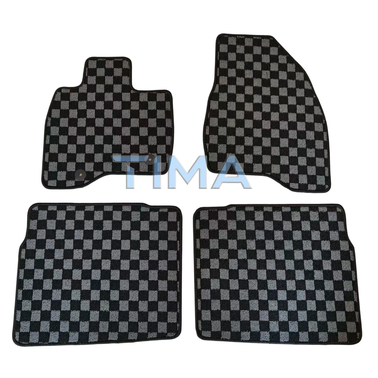 4 pièces, tapis de sol à motif d’échiquier JDM, doublure de sol moelleuse, accessoires décoratifs pour la protection de votre Ford Explorer (modèles 2015-2019), pour véhicules à conduite à gauche.