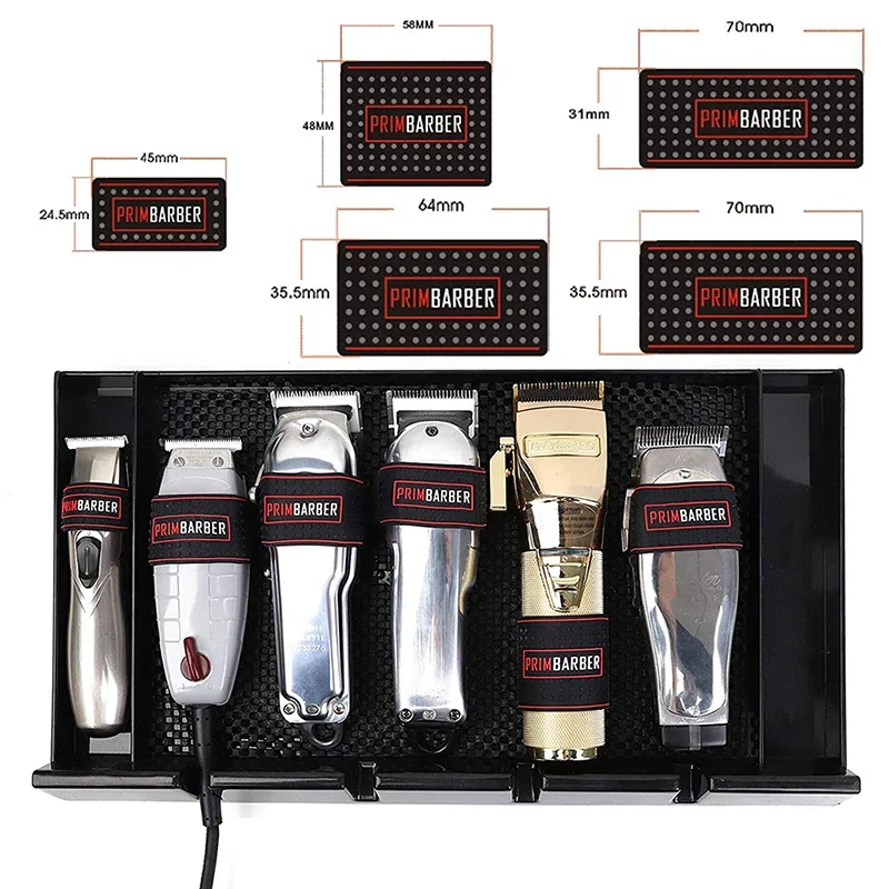 5 ピース/セットプロフェッショナルトリマーグリップ理髪バリカンゴムアンチスライド耐熱スリーブ理髪バリカンホルダーツール