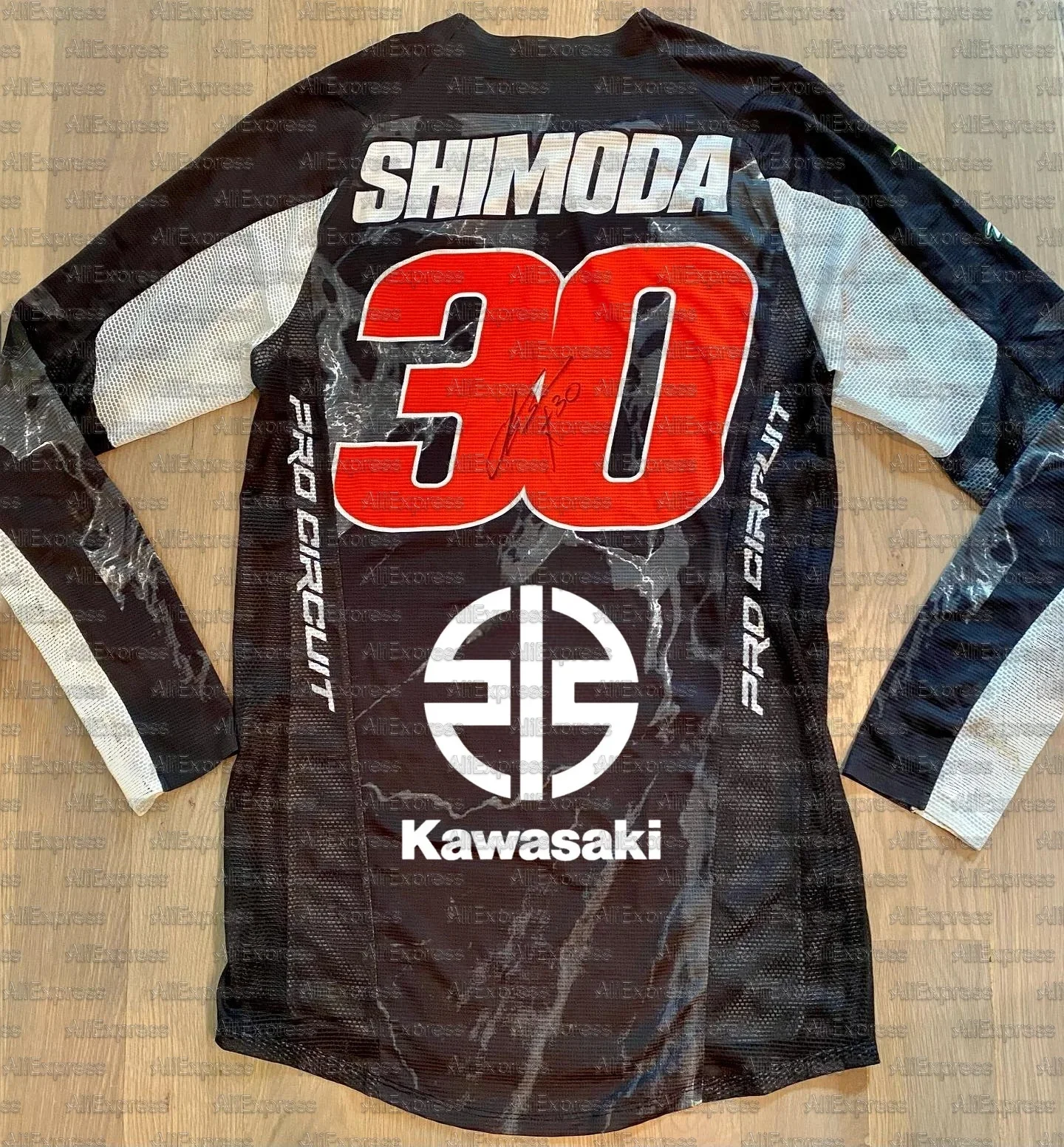 

Kawasaki Outdoor Sports #30 JO SHIMODA Quick Drying Breathable Motorcycle Long Sleeved Thin Sport Comfortable Long Sleeved Shirt