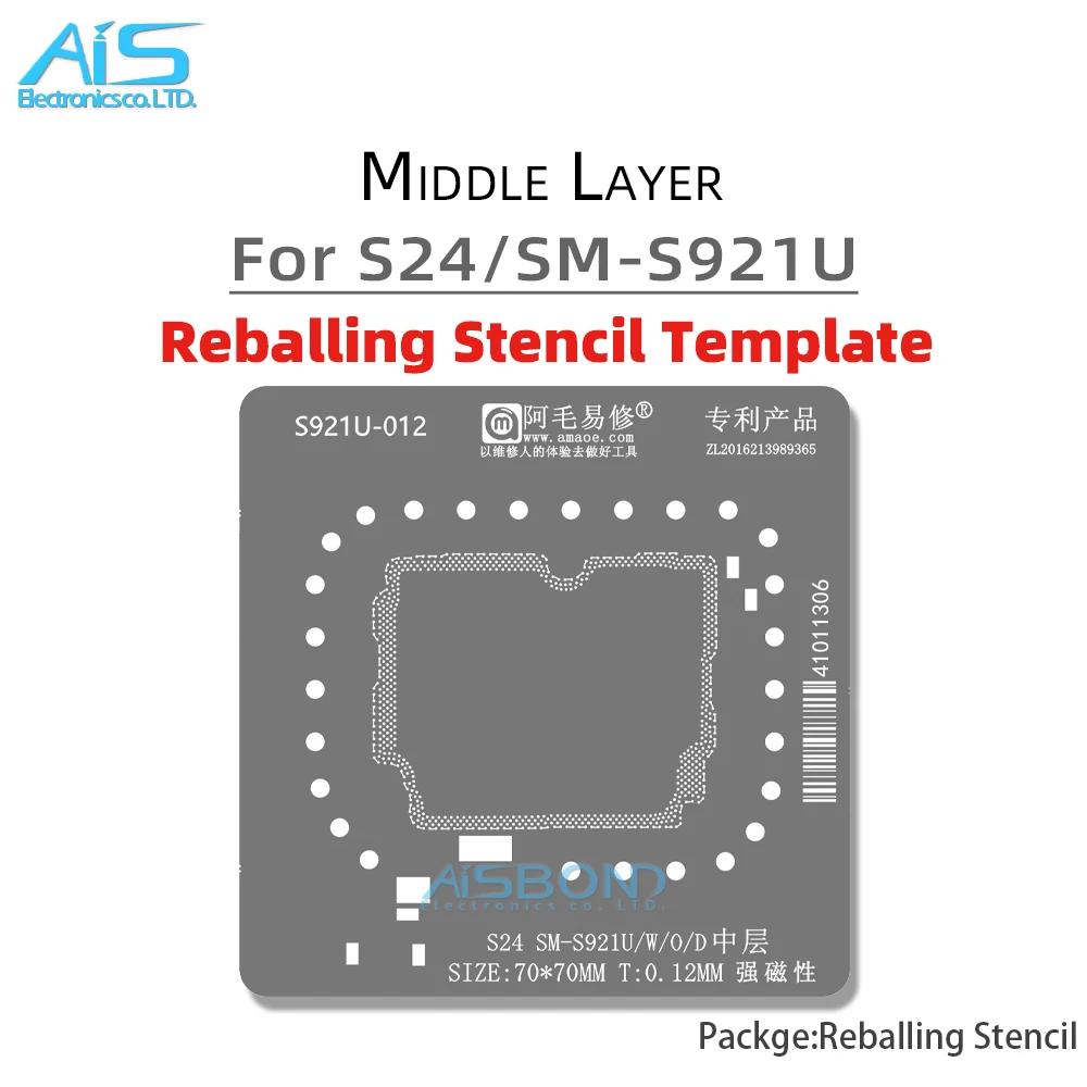 BGA Reverse Side Middle Layer Reballing Stencil Template Station For Sansung S24 S921U S921W S921O S921D S9210 Tin Planting Net