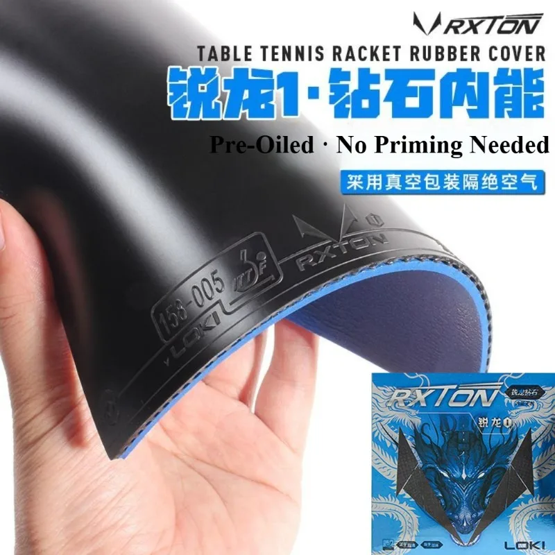 LOKI Table Tennis Rubber RXTON 1 Diamond Internal Energy with High Density Sponge Pre-Oiled · No Priming Needed Ping Pong Rubber