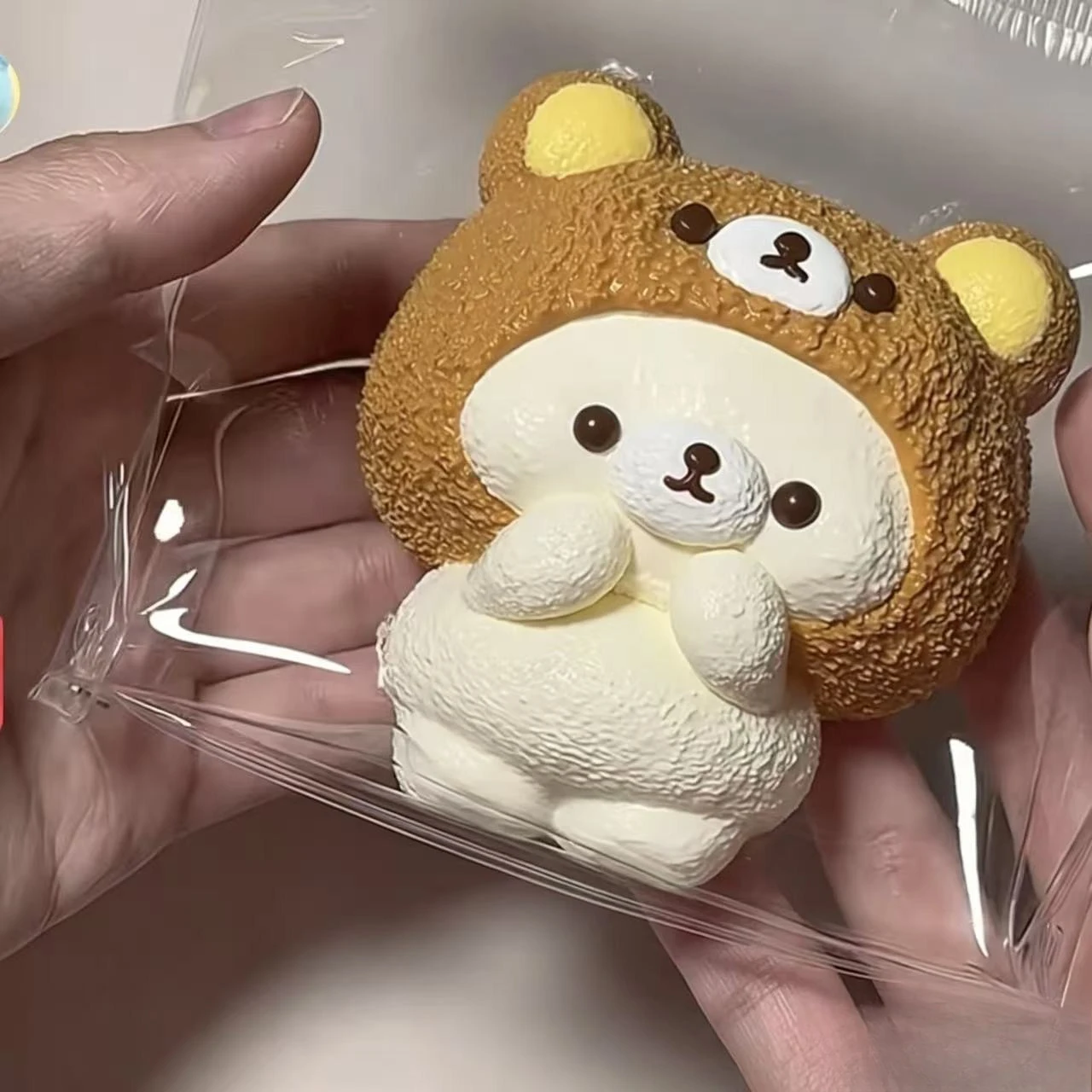 Jouet Squishy Double Ours Adorable de Dessin Animé, Anti-Stress, pour Décoration de Bureau, Cadeau Amusant