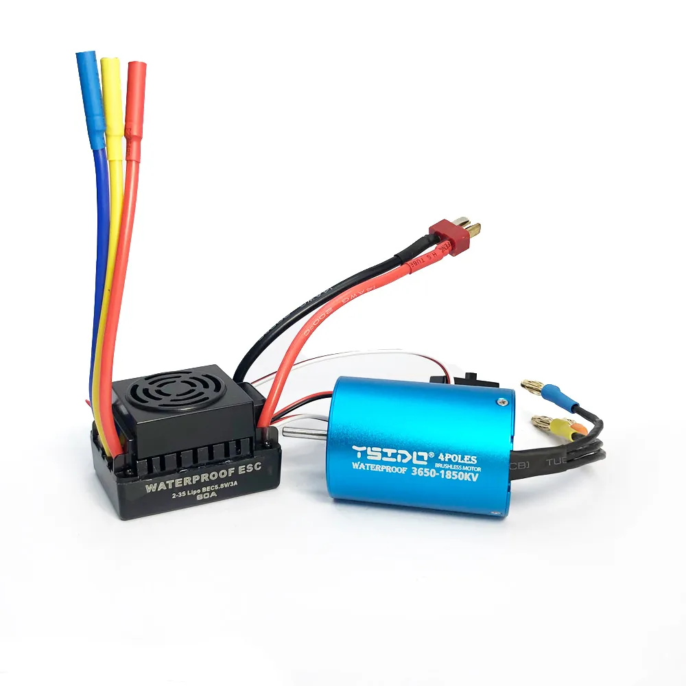 Mise à niveau Rc étanche 3650 3900KV RC moteur sans balais 60A ESC programmeur pour 1/10 RC voiture camion moteur kit 26 Mise à niveau Rc étanche 3650 3900KV RC moteur sans balais 60A ESC programmeur pour 1/10 RC voiture camion moteur kit 26