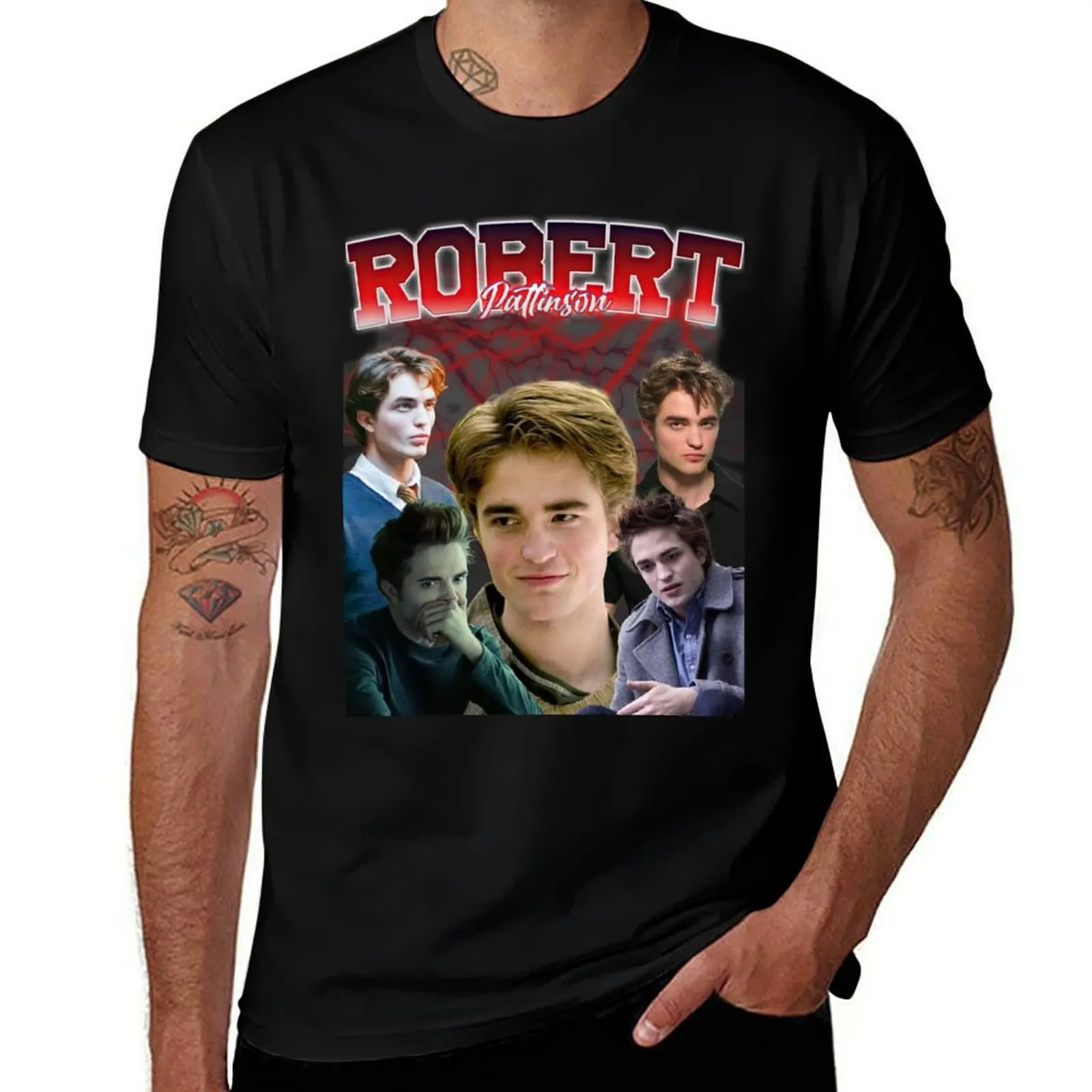 

Robert Pattinson Retro Style T-Shirt Aesthetic clothing cute tops graphic t shirt vintage anime clothes clothing for men