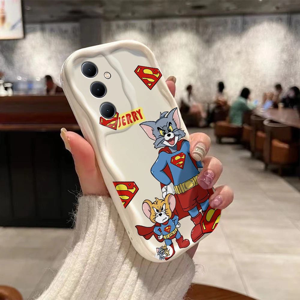 Comedy Cartoon toms Jerrys Hot 3D Wave Case For Samsung A73 A72 A71 A55 A54 A53 A35 A34 A33 A25 A24 A23 A15 A14 A13 4G 5G Cover