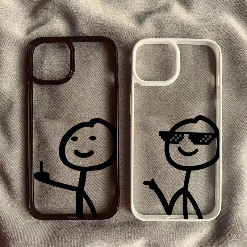 

Cute Funny Matchman Phone Case For iPhone 15 Pro Max Cases iPhone 11 12 13 14 16 Pro Max 7 8 Plus X XR XS Clear Silicone Cover