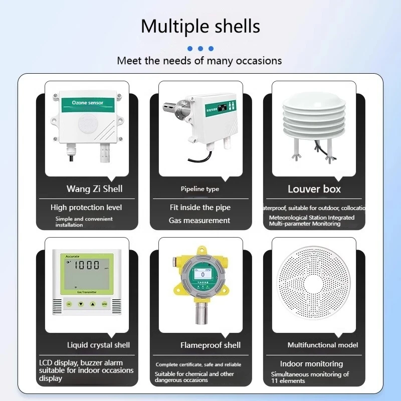 산업용 오존 센서, 오존 송신기, 가스 농도 감지기, 고정밀 모니터링, RS485