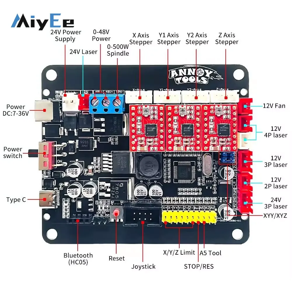 3-Axis USB CNC Controller Board for 2-Axis Laser Engravers or 3-Axis CNC Engraver
