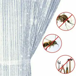2M*1M Beaded Curtains Room Divider Net String Curtain Panels Door Fly Screen Hanging