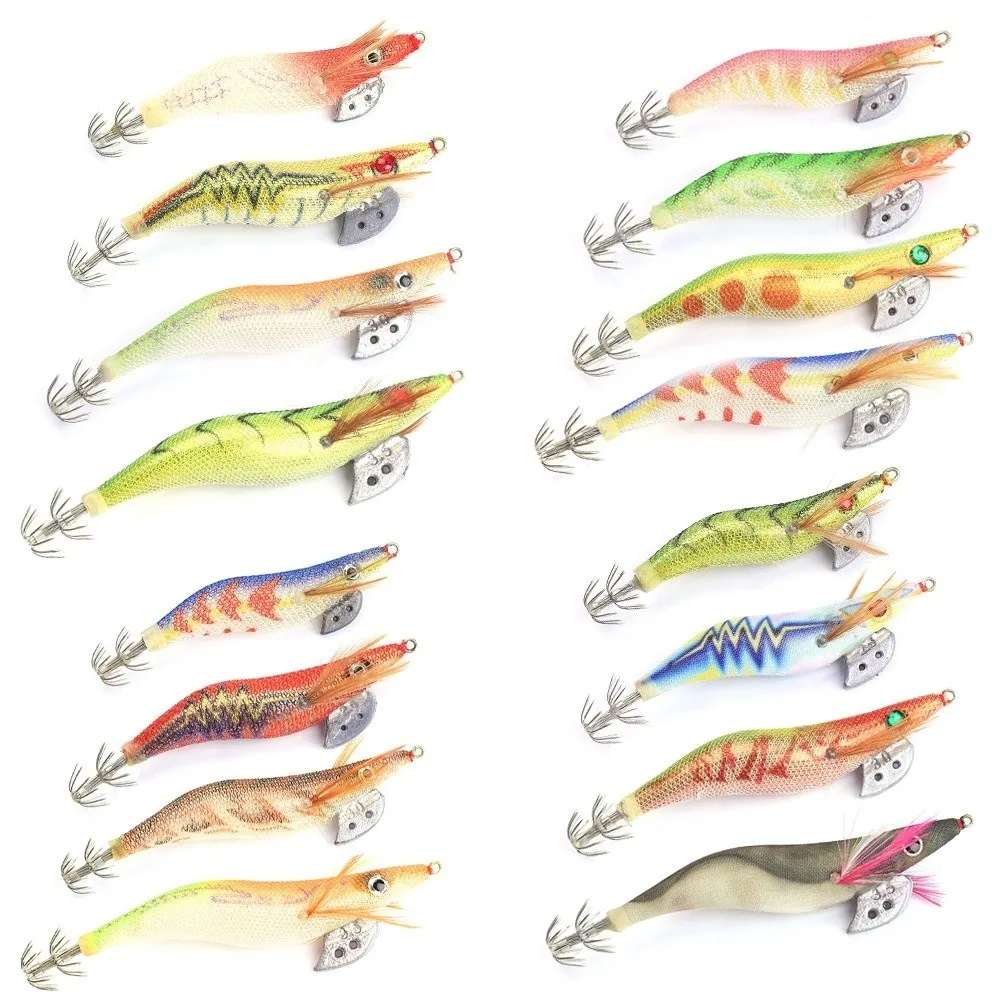 واقعية ملفوفة الصيد السحر 2.5 جرام 3.5 جرام 10 سنتيمتر 13 سنتيمتر الأخطبوط الروبيان الطعم الثابت الحبار تهزهز الصيد