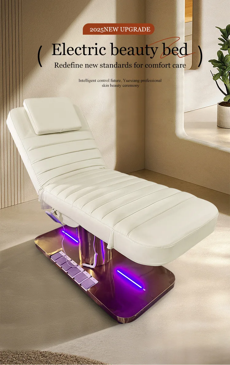 

Electric Lifting Solid Wood Latex Beauty Bed, Constant Temperature Heating Ear Picking Bed, Massage Physical Therapy Tuina Bed