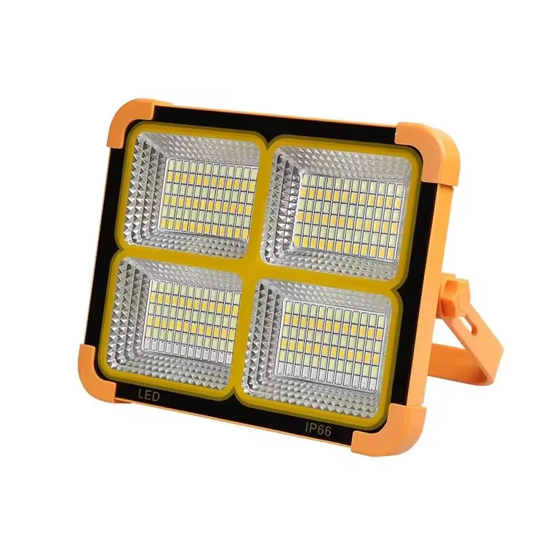 Lampada da campeggio a LED di ricarica USB di emergenza portatile esterna impermeabile solare Luci da cortile ad alta potenza Luce di inondazione da pavimento