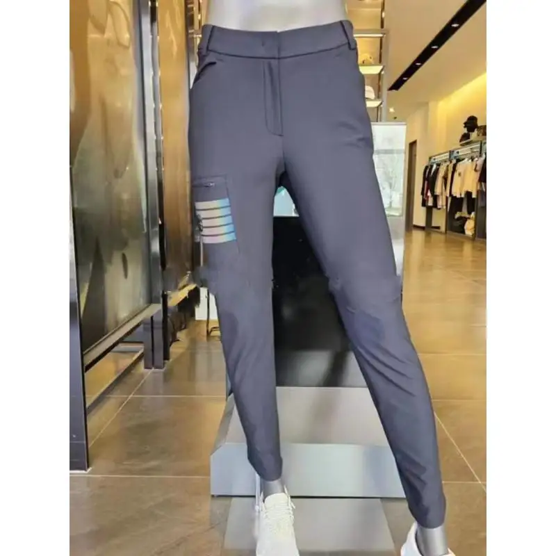 

Golf Pants 2025 Women's Solid Color Sports Casual Straight Leg Golf Pants